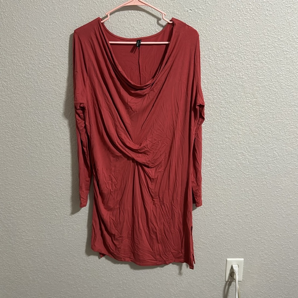Stella Caraski Red Slouchy Tunic Dress Size Large